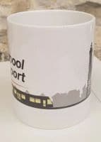 Blackpool Transport Cup Mug with Tower, bus and tram graphic Lancashire buses