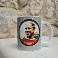 Bobby Charlton Football Legend Cup Mug Manchester Hero Busby Babes Old Trafford