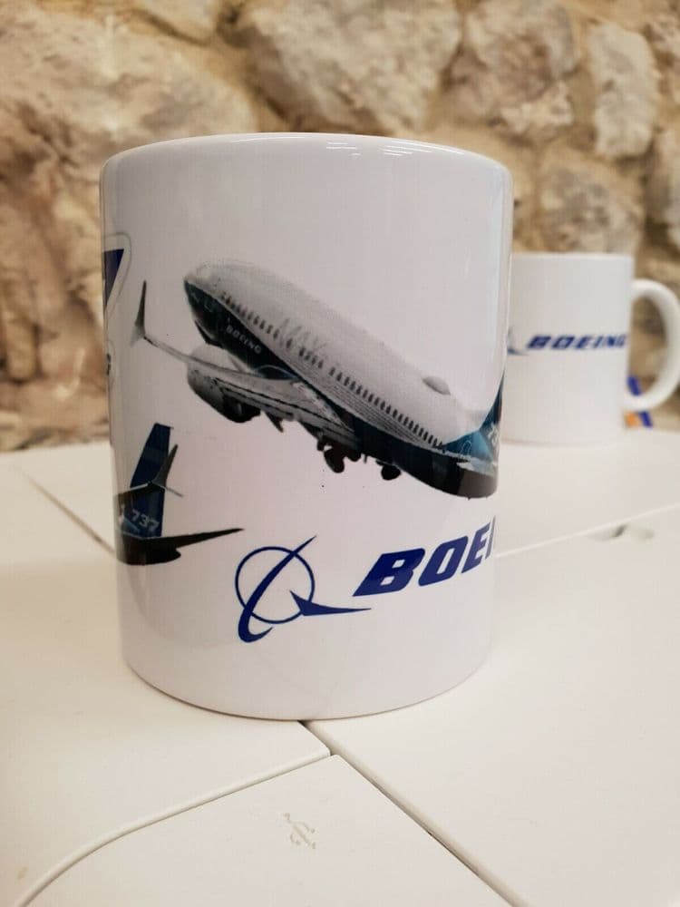 Boeing 737 Aircraft cup mug Plane Aeroplane airliner manufacturers aerospace