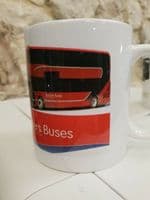 Borders Buses Bus Transport Cup Mug Enviro 400 new livery Perfect gift Scottish