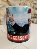 Boris Johnson Tis the season to be jolly careful Christmas Cup Mug Ho ho Bojo