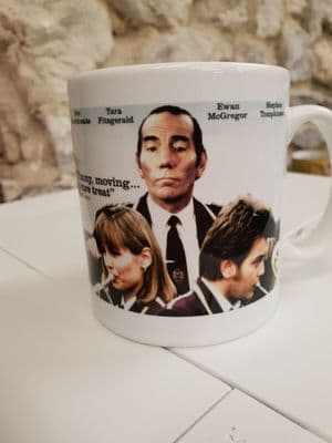 Brassed Off Film Four Cup Mug Pete Postlethwaite Tara Fitzgerald Ewan McGregor