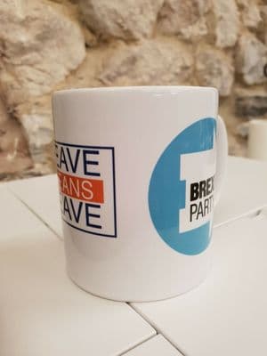 Brexit Party Leave Means Leave Cup Mug Nigel Farage EU