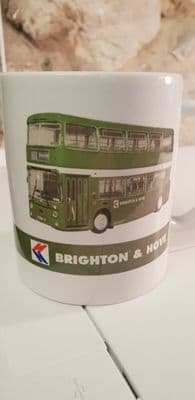 Brighton and Hove Bus Motor Services Cup Mug Daimler in full livery NBC group