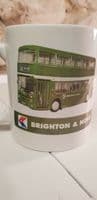 Brighton and Hove Bus Motor Services Cup Mug Daimler in full livery NBC group