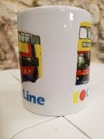 Bristol City Line Cup Mug featuring Leyland Olympian in full 1980s livery