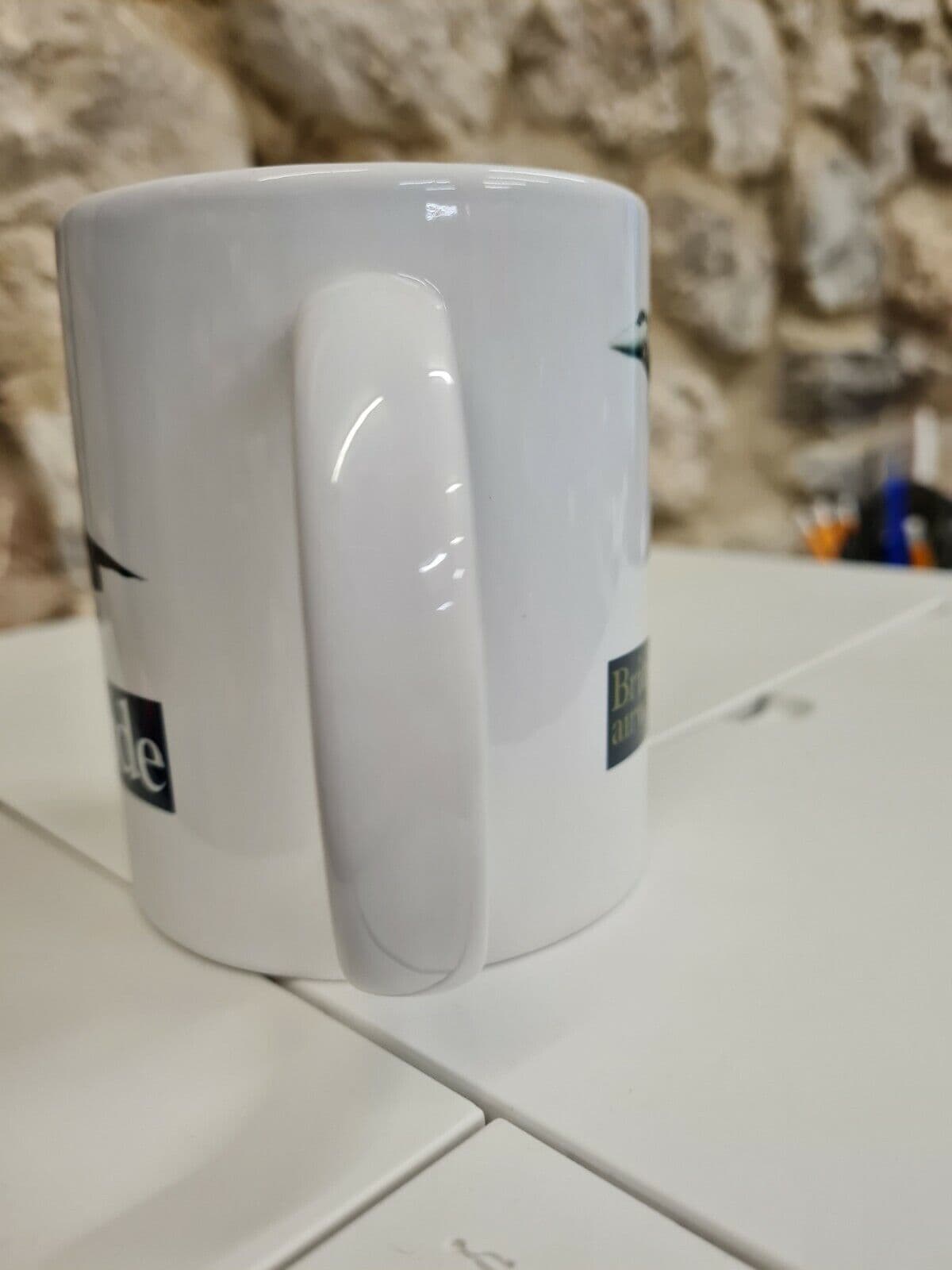 British Airways Concorde Aircraft cup mug 1980s branding