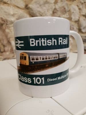 British Rail Class 101 DMU railway Cup Mug trains BR livery 1970s