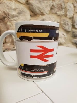 British Rail Class 43 Railway Cup Mug HST Intercity Liveries 1980s BR train