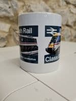 British Rail Class 89 Badger Loco Cup Mug BR 1980s 89001 GNER