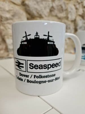 British Rail Seaspeed Hovercraft Ferry Cup Mug Sea Speed Link BR