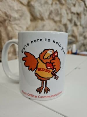 British Telecom Buzby mug cup vintage nostalgia 1970s Post Office GPO BT Busby