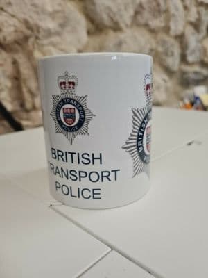 British Transport Police Motif Crest Cup Mug Rail Railways