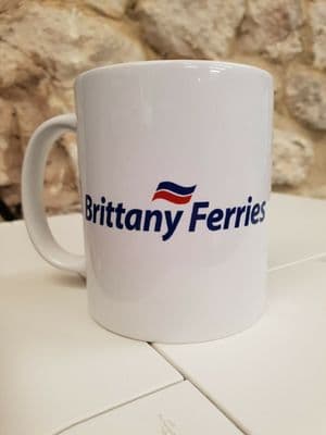 Brittany Ferries old logo mug cup ferry 1980s