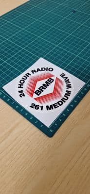 BRMB 1970s Radio STICKER Decal for car, laptop, any surface ILR Birmingham