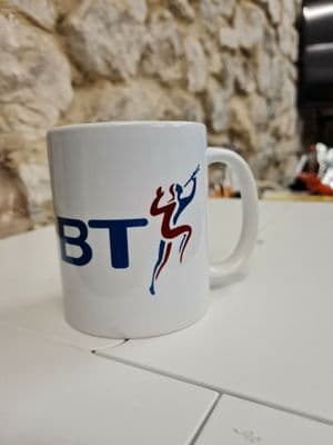 BT British Telecoms mug cup retro vintage nostalgia 1990s logo