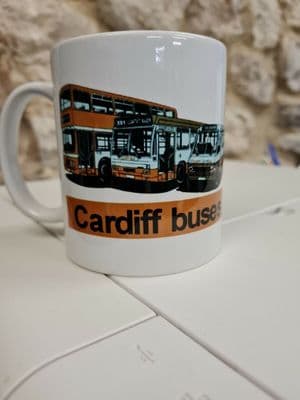Cardiff Buses Bus 1980s Cup Mug Wales Cymru