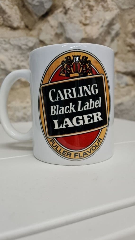 Carling Black Label mug / cup Unofficial retro design iconic beer ale lager