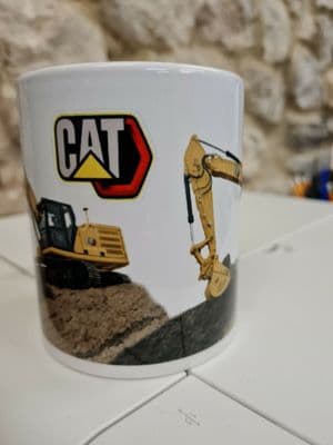 CAT Caterpillar Excavator Cup Mug digger plant machinery