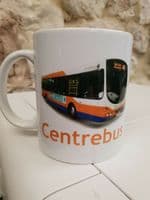 Centre Bus Logo Cup / Mug Centrebus Grantham Leicester Luton Stevenage Buses