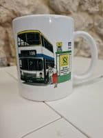 Centro Bus Cup Mug Central Midlands Birmingham timetable graphic