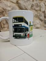 Centro Bus Cup Mug Central Midlands Birmingham timetable graphic