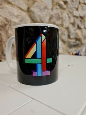 Channel 4 1980s Ident Cup Mug Independent Television