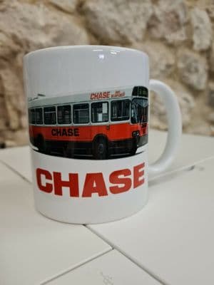Chase Buses Transport Bus Cup Mug logo Leyland National Black Country Chasetown