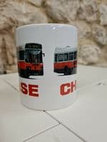 Chase Buses Transport Bus Cup Mug logo Leyland National Black Country Chasetown