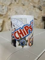 Chips TV series Cup Mug California Highway Patrol 1970s 80s Poncherello