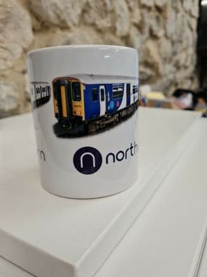 Class 150 Pacer train current Northern livery British Rail Railway Cup Mug