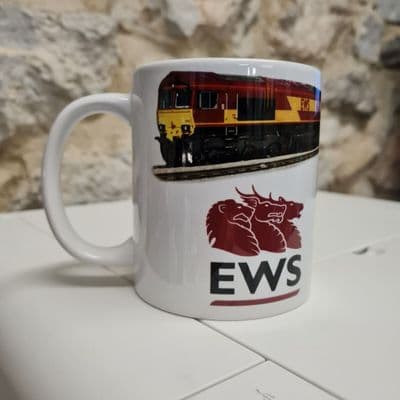 Class 66 EWS Railway Cup Mug Freightliner Network British Rail Colas Freight
