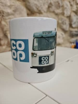 Co Op Dairies electric milk float Cup Mug milkman dairy Co Operative