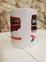 Cumberland Bus Cup Mug 1980s logo Leyland National NBC driver buses
