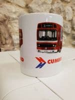 Cumberland Bus Cup Mug 1980s logo Leyland National NBC driver buses