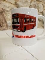 Cumberland Bus Cup Mug 1980s logo Leyland National NBC driver buses