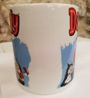 Dandy Comic look mug cup funny gift Desperate Dan Korky the Cat Beryl Peril