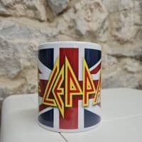 Def Leppard unofficial Cup Mug Union Jack design Sheffield UK