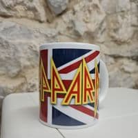 Def Leppard unofficial Cup Mug Union Jack design Sheffield UK