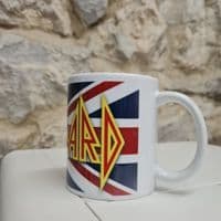Def Leppard unofficial Cup Mug Union Jack design Sheffield UK