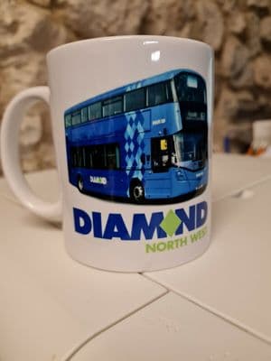 Diamond Bus Northwest Transport Cup Mug Perfect gift North West buses Manchester