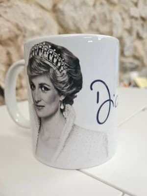 Diana mug cup HRH Princess of Wales Queen of Hearts Spencer Lady Di