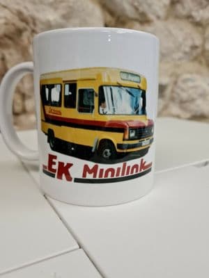 East Kent Buses Transport Cup Mug 1980s Sherpa minibus EK Bus