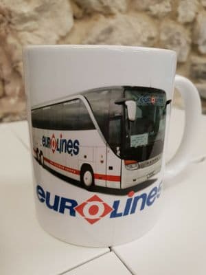 Eurolines Bus Coach Logo Cup Mug  Holiday coaches buses