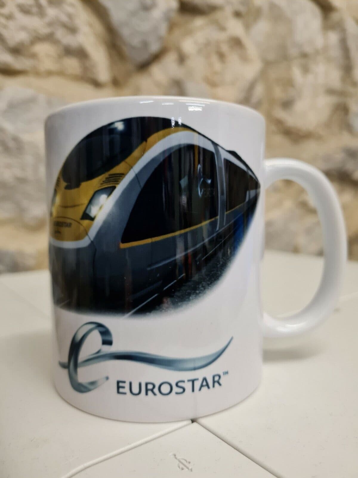 Eurostar class 437 train railway advertising mug cup Euro Star Tunnel rail