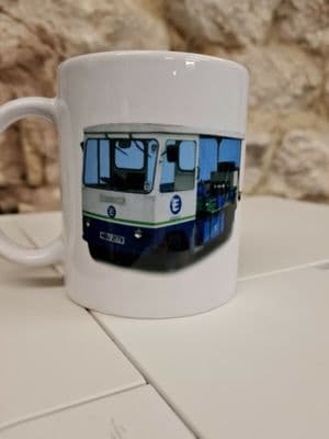 Express Dairies electric milk float Cup Mug with logo milkman dairy