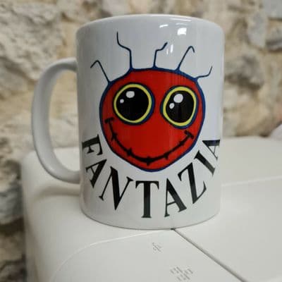 Fantazia rave club logo mug cup Angels Shelleys Life cream house music flyer