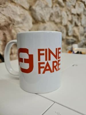 Fine Fare supermarket mug cup retro vintage nostalgia 1970s 80s logo