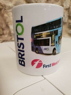 First Bristol Bus Transport Cup Mug featuring bus in new Livery Firstbus