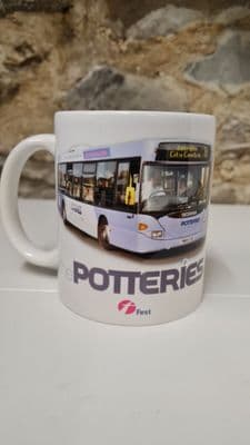 First Bus The Potteries mug cup Scania PMT Stoke On Trent